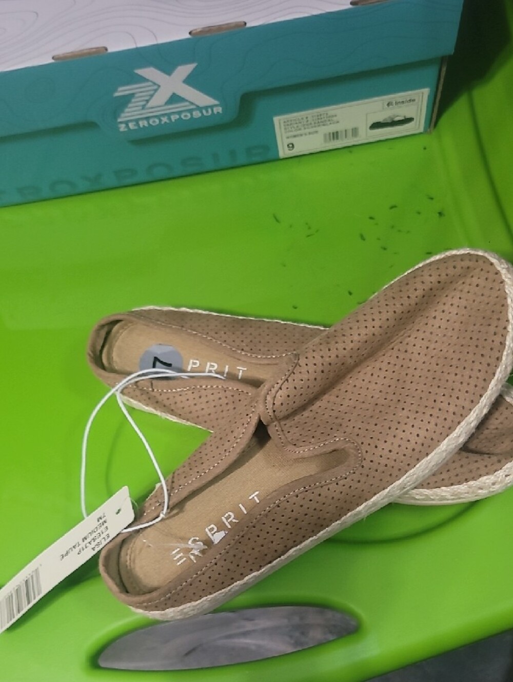 NWT Esprit Neema Espadrille Mules Flats Slip Ons Size 7 Women - Picture 3 of 5
